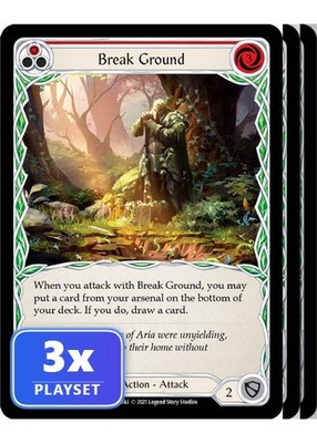 Break Ground (Red) ELE131 Tales of Aria Common Flesh & Blood Card Playset of 3