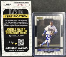 2008 Razor Ent #66 Brandon Crawford IP Auto JSA Authentic