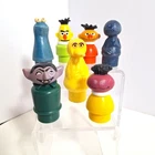 Vintage Sesame Street Little People 7 Figure Lot Grover Count