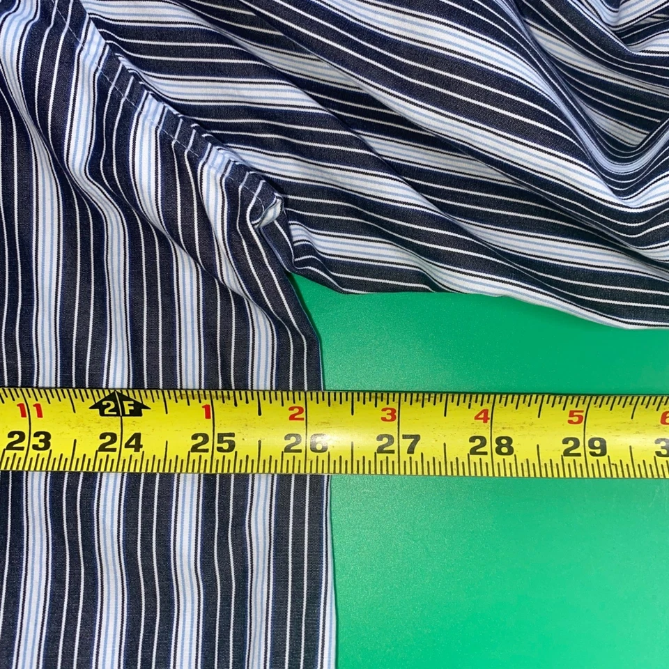 St Johns Bay Mens XXL 80s 2 Ply Striped Button Down Long Sleeve Dress Shirt - Image 3 of 4