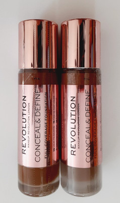 Lot of 2 Revolution Conceal & Define Full Coverage Foundation F14 - New Sealed