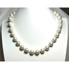 Glass Pearls 12mm White Beads Individually Knotted 18” Necklace 4.23 ounces