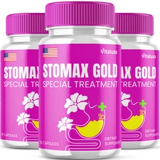 (3 Pack) Stomax Gold Probiotic Gut Health Enhance Formula (180 Capsules)