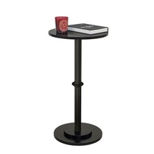 Drink Table, Small Side Table for Small Spaces, Modern Round End Table with F...
