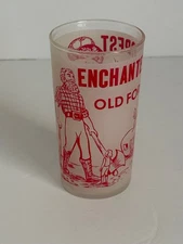 Vintage Enchanted Forest Old Forge Frosted Glass Mint