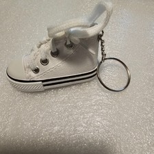 Canvas Sneaker Shoe Novelty Keychain White Bag Charm New
