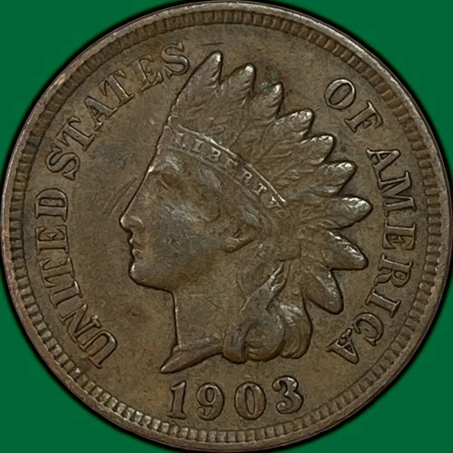 1903 Indian Head Cent Choice Extremely Fine XF+ Coin #38237