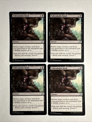 4x Mtg Ikoria Lair Of Behemoths Unbreakable Bond NM/M Magic the Gathering