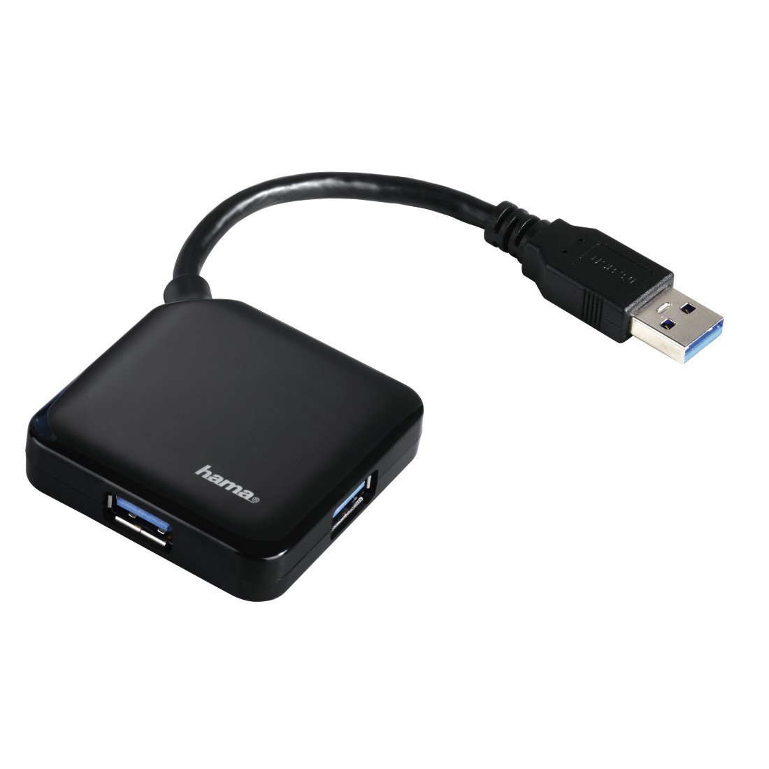 Hub USB 3.0 4 ports alimenté par bus noir compact pour étendre vos connexions