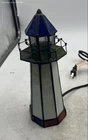 Vintage Decorative Tiffany Style Stained Glass Electric Lighthouse Accent Lamp