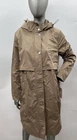 NWT Avec Les Filles Women Long Sleeve Zip waterproof trench Brown coat size S