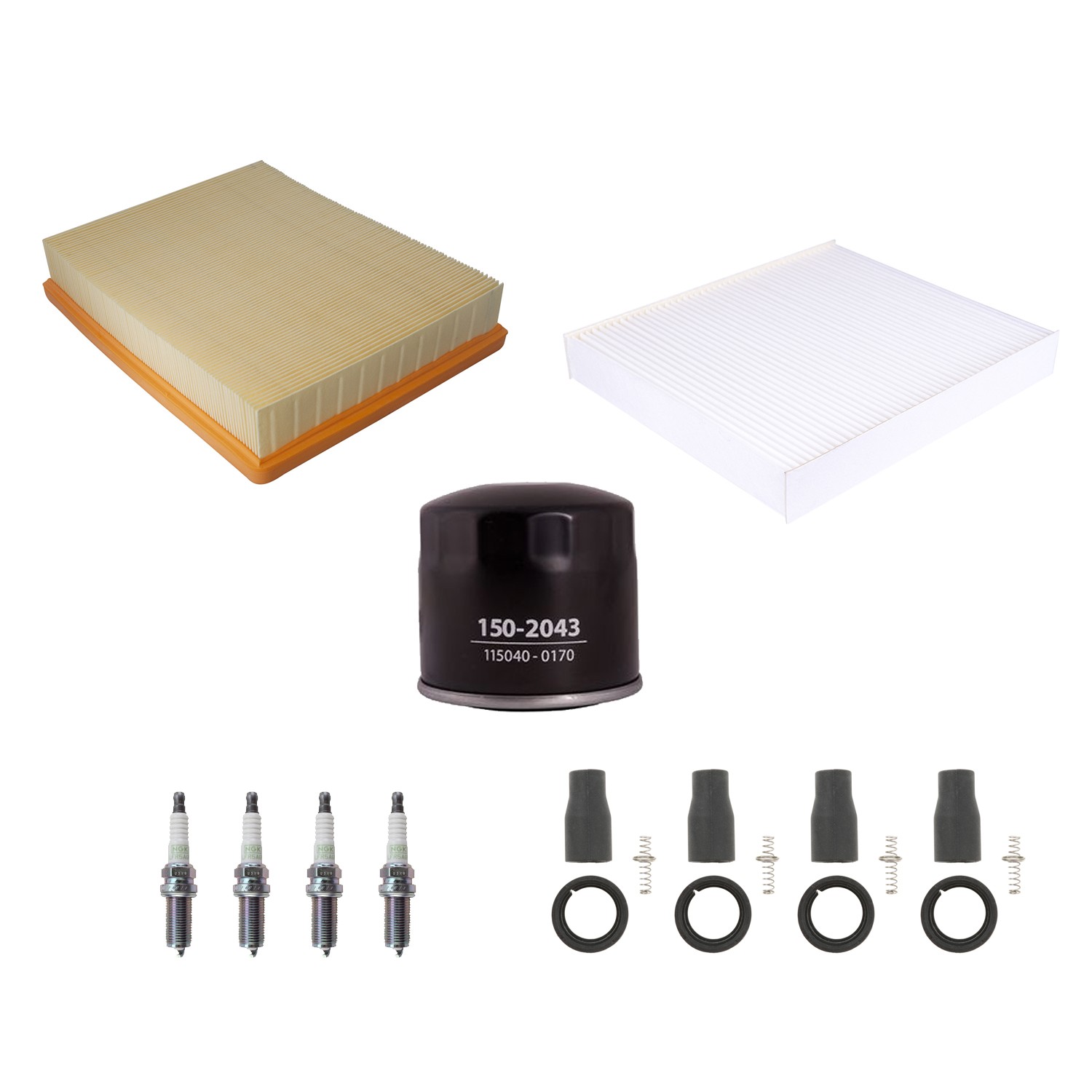 Denso Tune Up Kit NGK 4 Spark Plugs  Boots Kit for Kia Optima 2.4L L4 DOHC FWD