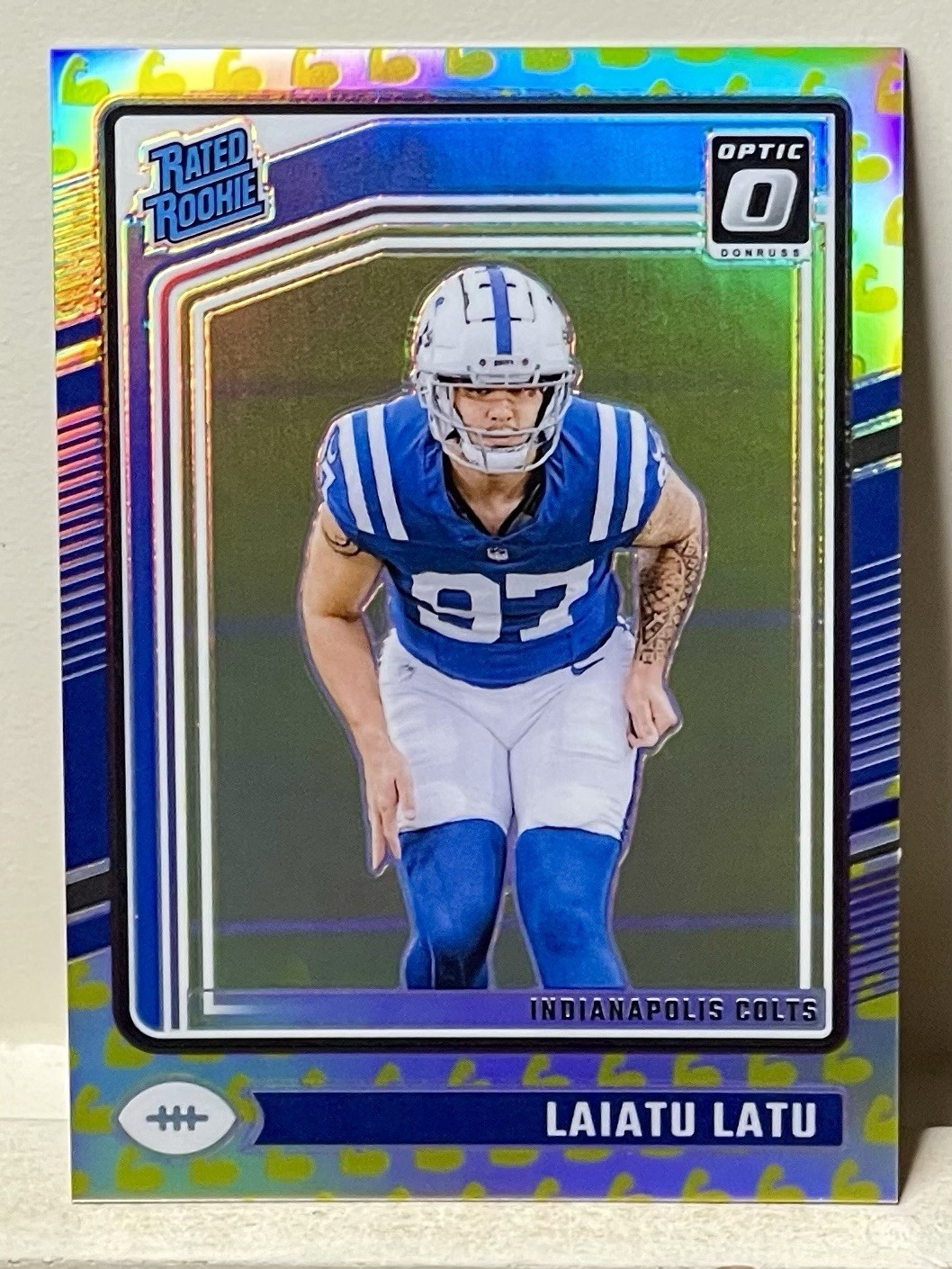 2024 Panini Donruss Optic Laiatu Latu RC Rated Rookie Flex Emoji Prizm /149 #267