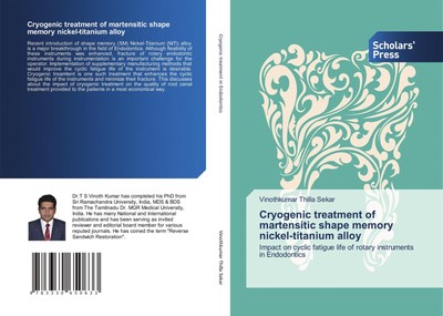 Cryogenic treatment of martensitic shape memory nickel-titanium alloy Vinothkuma