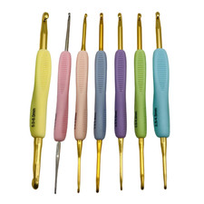 7 Pieces Double Ended Crochet Hook Kit Dual Size Craft Tool Multiple Sizes