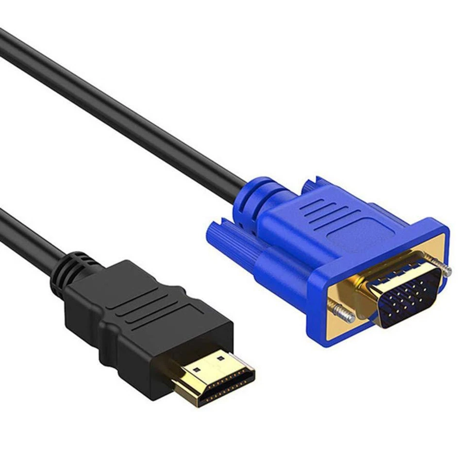 1STÜCKE-1 HDMI-Stecker Auf VGA-Kabel 24 Karat Vergoldet 8 M A/V-Receiver Video - Bild 4 von 4
