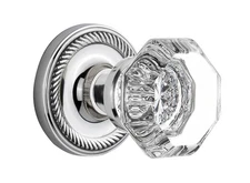 Warehouse Rope Rosette Waldorf Crystal Door Knob