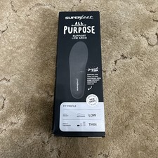 Superfeet All Purpose, Low Arch Insoles Black, Size D: USM 7.5-9 / USW 8.5-10