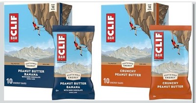 Clif Bar 20ct Bars  Crunchy Peanut Butter / Banana dark Chocolate Free Shipping!
