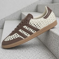 adidas Samba OG Basketweave Cream White Earth Strata IH9373 Women's New