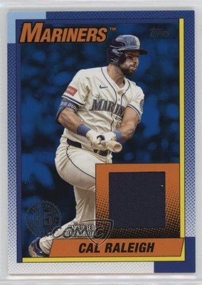 2025 Topps Update 1990 Topps Baseball Relics Blue /150 Cal Raleigh #90RU-CR 4k8