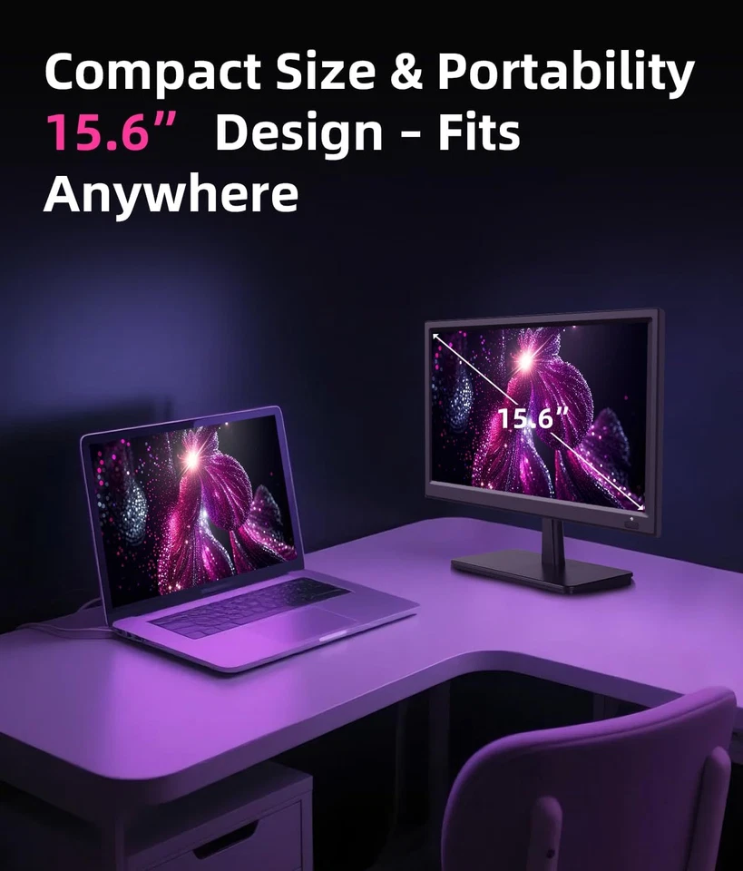 16 Pollici Smart TV HD 1080P,Piccola Smart Television a Schermo Piatto Con Sinto - Immagine 4 di 4