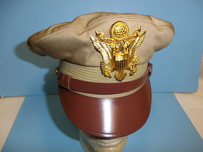 vhk71/8 WW 2 US Army Officer Tan Khaki Service Hat 71/8 W14A vhk71/8 WW 2 US Army Officer Tan Khaki Service Hat 71/8 W14A