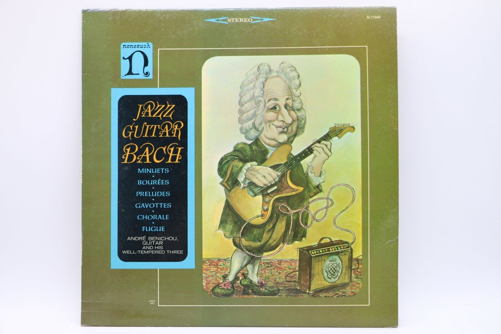 A37 ANDRE BENICHOU: Jazz Guitar Bach - Nonesuch Records H-71069 -Fusion Vinyl LP