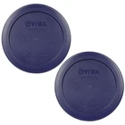 Pyrex 7200-PC Blue Plastic Storage Replacement Lid Cover, Made in USA (2-Pack)