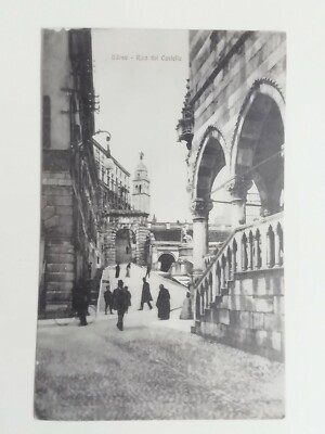 Postcard Udine Riva del Castello Bicycle Friuli animated landscape