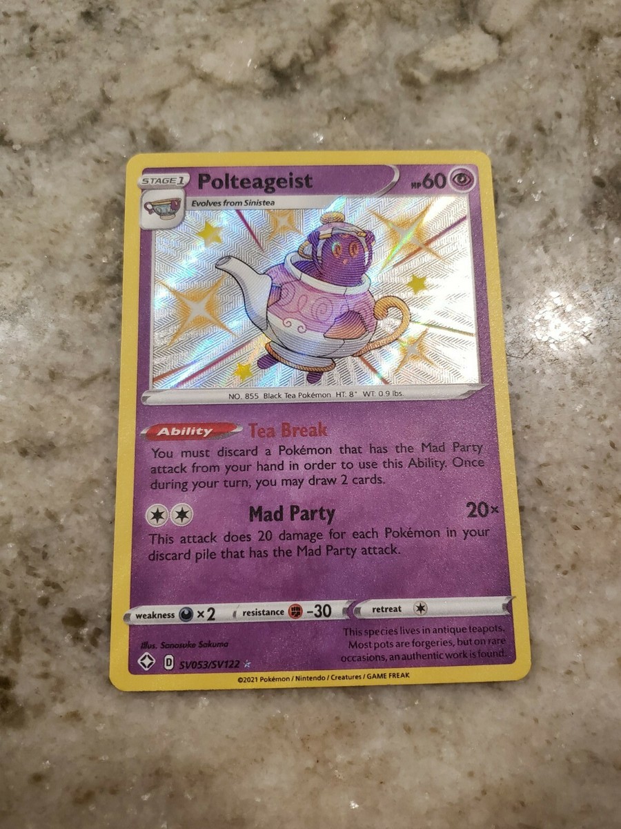 polteageist pokemon card V, Plus Jumbo Rare Card Type Polteageist 097/197 - Obsidian Flames