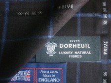DORMEUIL 100 WOOL JACKETING, SUITING FABRIC "Prive" Plaid MADE IN ENGLAND 2 m
