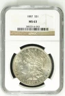 1887 P Morgan Silver Dollar NGC MS-63