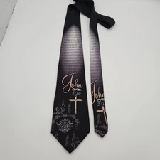 Eagles Wings Men's Tie John 3:16 100% Print Silk Inspirational Necktie