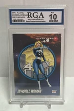 1992 MARVEL INVISIBLE WOMAN #34 CARD SERIES 3 RGA GRADED 10 GEM MINT NEW CASE