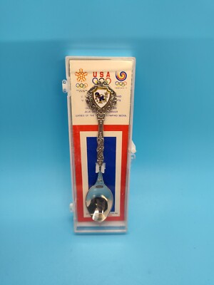 Collector Spoon, Vintage 1988 Calgary Canada  Winter Olympic Games Team U.S.A.