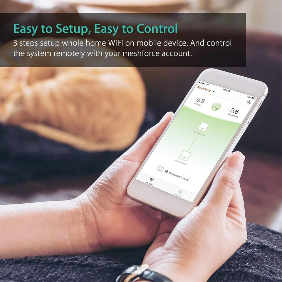 Meshforce M1 Mesh WiFi System(2pcs) Dual Band AC1200 Router Replacement Seamless - Image 4 of 4