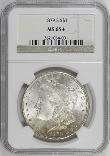 1879-S Morgan Silver Dollar $1 NGC MS65+ PLUS Grade [28F08]