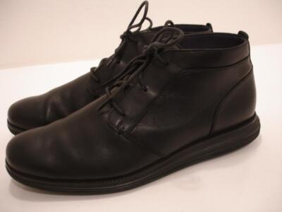 Cole Haan Grand O.S Chukka Boot Mens 11M Black Leather Dress Work Lace Up Combat Cole Haan Grand Tour Chukka Boots Mens 12 Black Leather  main image 4