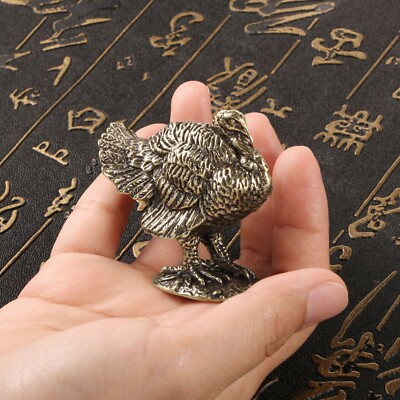 Vintage Turkey Solid Brass Figurine Sculpture Statue Ornament Brass Animal