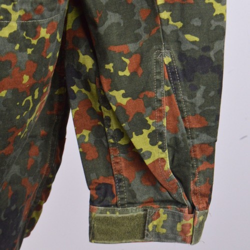 German Bundeswehr Flecktarn Camo Military Parka Jacket GR7 Large Regular Hood - Picture 14 of 15