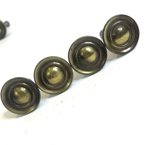 Lot of 4 VTG Antique Brass Plated Drawer Pulls Pull Knob Knobs Dresser 1 1/4" D - Picture 10 of 11