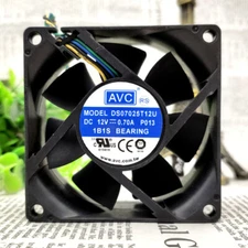 1 pcs AVC DS07025T12U 7025 DC 12V 0.70A 4wire temperature-controlled chassis fan