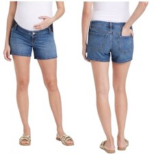 NEW Isabel Maternity by Ingrid Isabel Under Belly Jeans Denim Shorts Size 2