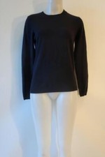 NWT Womens Minnie Rose Navy Blue Crew Neck Sweater Sz L