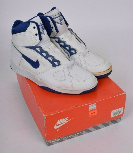 1991 Nike Air Sabre Flight Hi White Blue Mens Vintage 90s Sneakers NIB US 8.5 | eBay