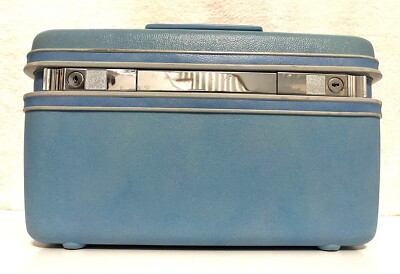 RARE Vintage Turquoise Samsonite Silhouette Train Makeup/Vanity Case  Luggage