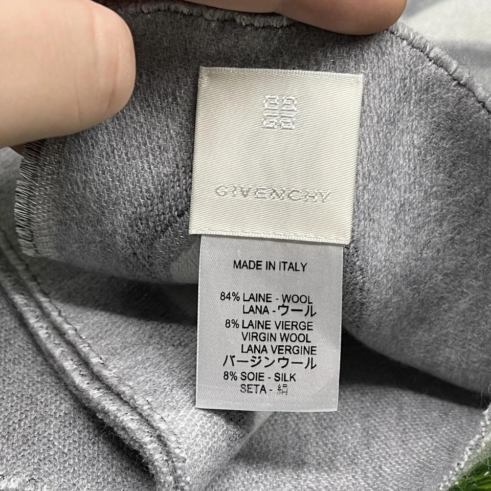 Bufanda Givenchy para hombre con logotipo universitario en gris/blanco Foto 3 de 4