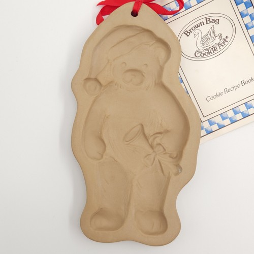 1990 braune Tüte Plätzchen Kunst Form Weihnachtsmütze Bär Weihnachten Backen Desserts Küche