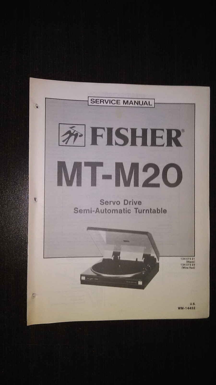 Fisher MT-M20 Service Manual – Original Repair Guide for Stereo Turntable Record Player  